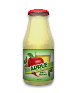 Bottle of apple juice