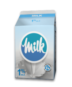 Small carton of white milk