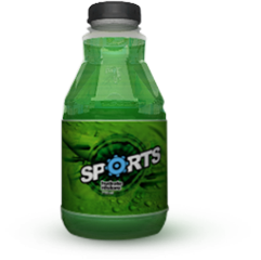 Bottle of a sports drink